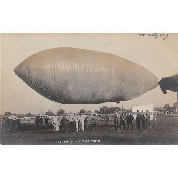 Mt. Holly, New Jersey Photo Airship at the Fair Postcard