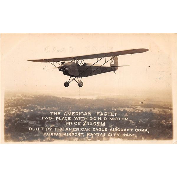 The American Eaglet Aircraft Corp. Fairfax Airport, Kansas City Photo PC