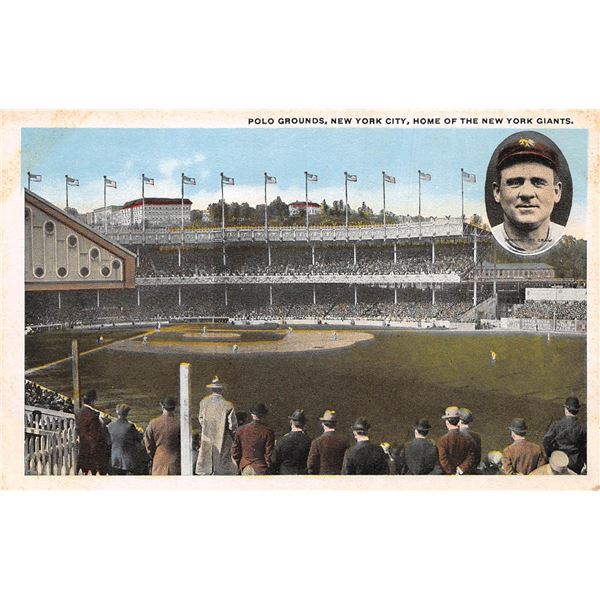 Baseball Stadium Polo Grounds New York City NY Giants Postcard