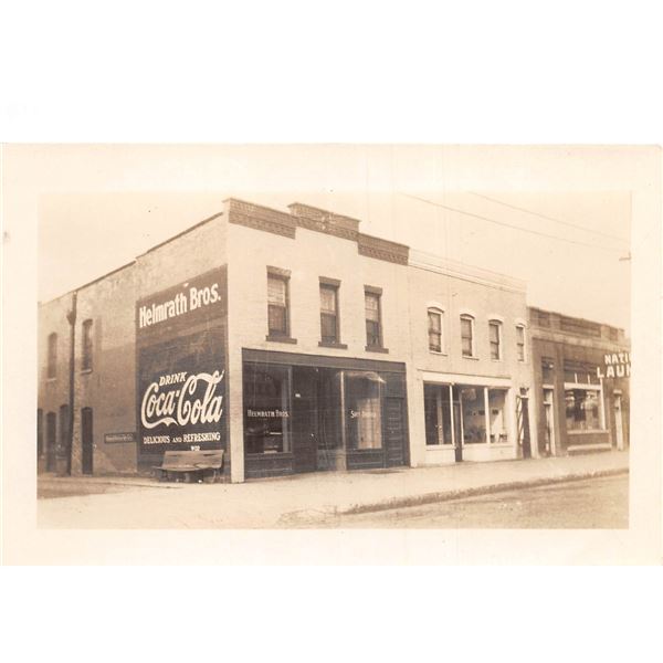 Coca-Cola Sign Store Front Real Photo Postcard