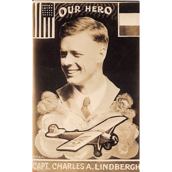 Our Hero Capt. Charles A. Lindbergh Aviation Photo PC