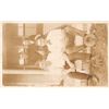 Image 1 : Real Photo of 4 Men On Steps With Baseball Gloves Postcard