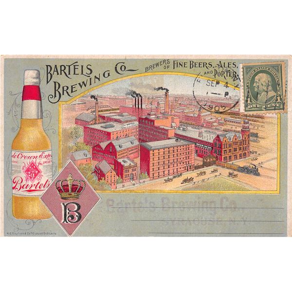 Bartels Brewing Co. Syracuse, New York Advertising Card