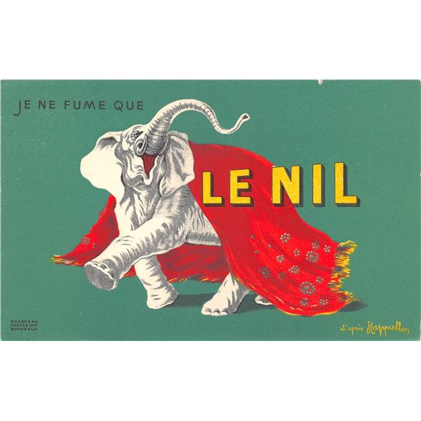 Le Nil Cigarette Elephant Advertising Postcard