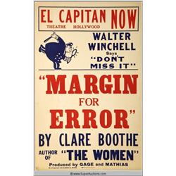El Capitan "Margin For Error" Poster