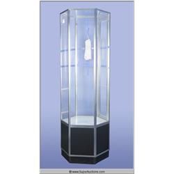 Display Case Glass Hexagon