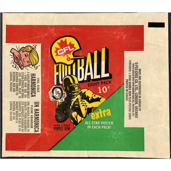 1971 O-PEE-CHEE CFL FOOTBALL WRAPPER