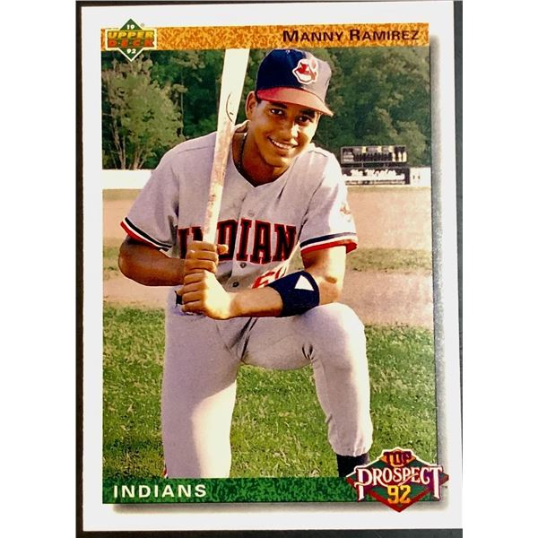 1992 UPPER DECK MANNY RAMIREZ (HOF) ROOKIE CARD