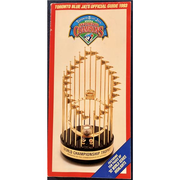 1993 TORONTO BLUE JAYS MEDIA GUIDE