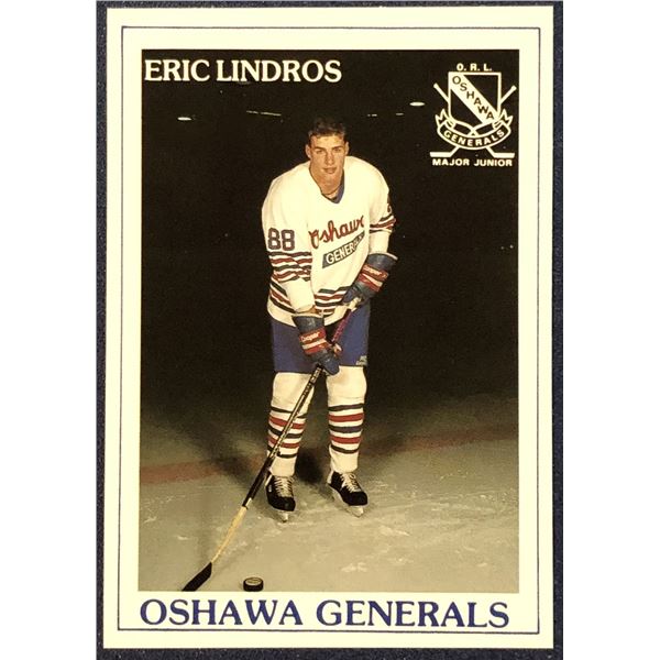 1990-91 OSHAWA GENERALS POLICE CARD - ERIC LINDROS