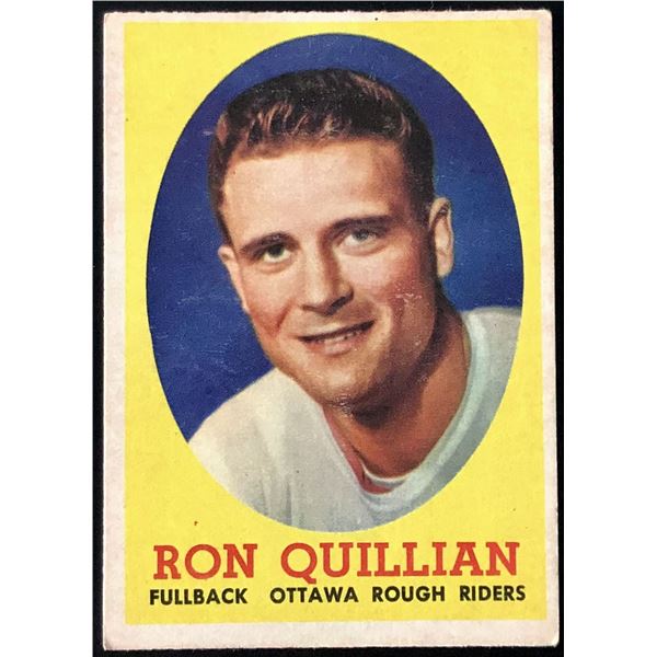 1958 O-PEE-CHEE CFL RON QUILLIAN ROOKIE CARD