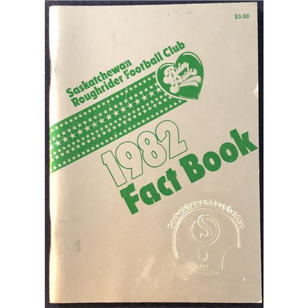 1982 SASKATCHEWAN ROUGHRIDERS MEDIA GUIDE