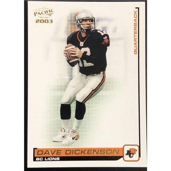 2003 PACIFIC CFL DAVE DICKENSON (HOF)