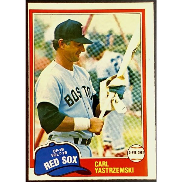 1981 O-PEE-CHEE CARL YASTRZEMSKI (HOF)
