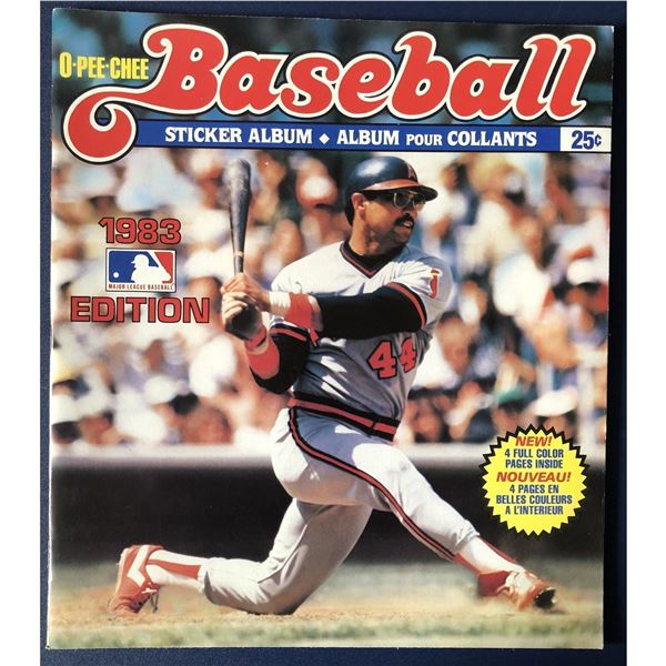 1983 O-PEE-CHEE MLB STICKER ALBUM - REGGIE JACKSON (HOF) COVER