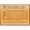 Image 2 : 1988 TOPPS JOSE CANSECO