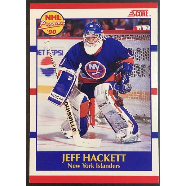 1990-91 SCORE JEFF HACKETT ROOKIE CARD