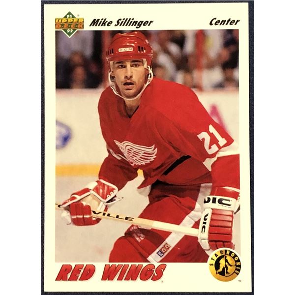 1991-92 UPPER DECK MIKE SILLINGER ROOKIE CARD