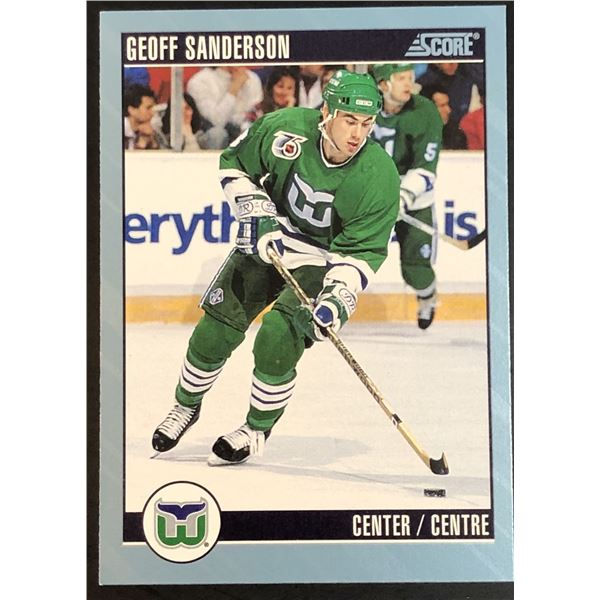 1992-93 SCORE GEOFF SANDERSON ROOKIE CARD