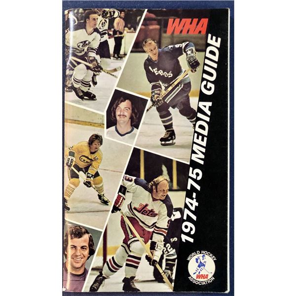 1974-75 WHA LEAGUE MEDIA GUIDE