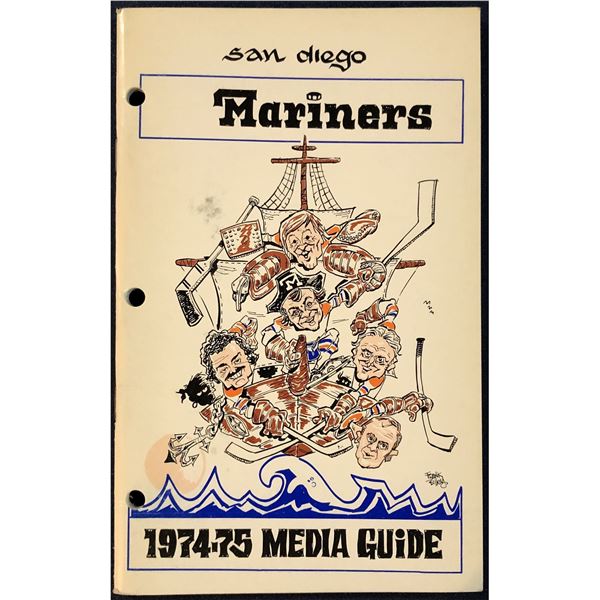 1974-75 WHA SAN DIEGO MARINERS MEDIA GUIDE