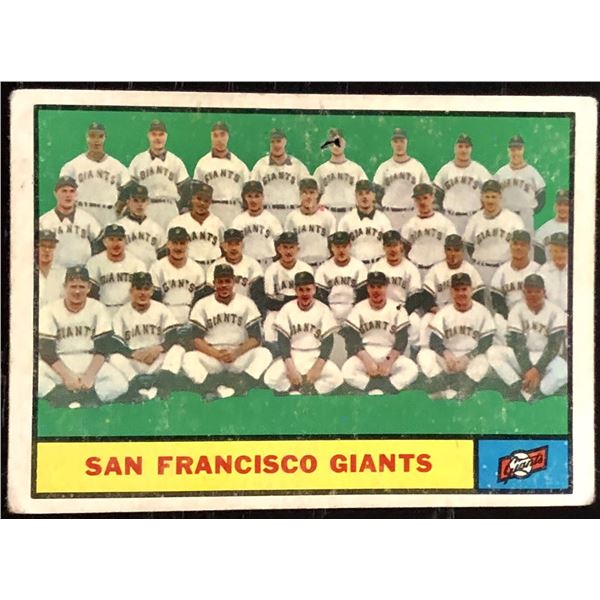1962 TOPPS SAN FRANCISCO GIANTS
