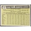 Image 2 : 1962 TOPPS SAN FRANCISCO GIANTS