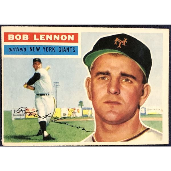 1956 TOPPS GRAYBACK BOB LENNON