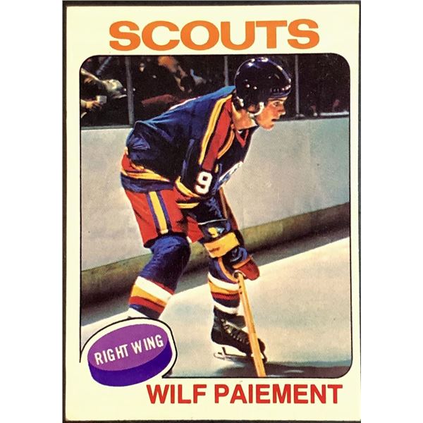 1975-76 NHL TOPPS WILF PAIEMENT ROOKIE CARD