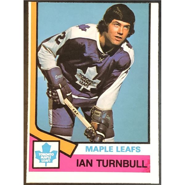1974-75 O-PEE-CHEE IAN TURNBULL ROOKIE CARD