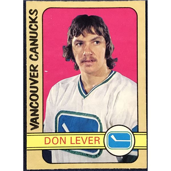 1972-73 O-PEE-CHEE NHL DON LEVER ROOKIE CARD