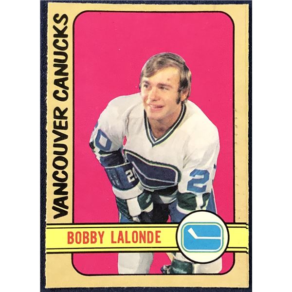 1972-73 O-PEE-CHEE NHL BOBBY LALONDE ROOKIE CARD