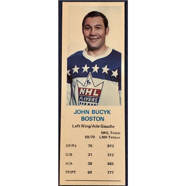 1970-71 DAD'S COOKIES JOHNNY BUCYK (HOF)
