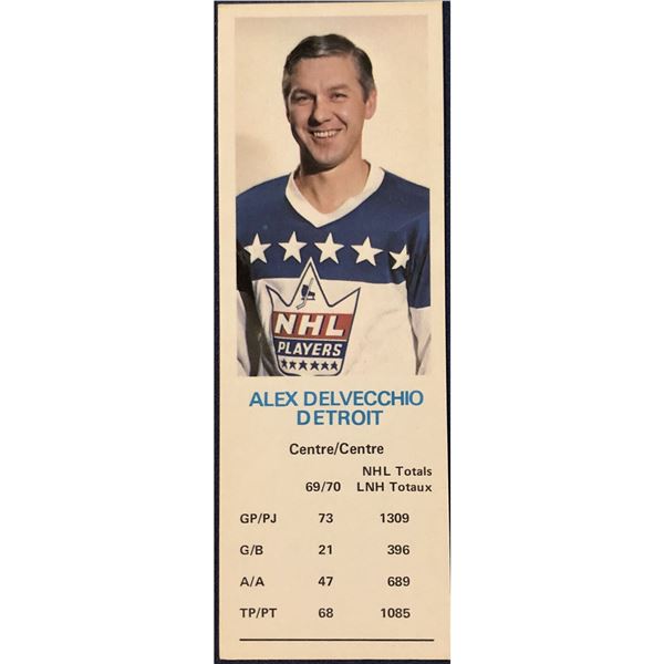 1970-71 DAD'S COOKIES ALEX DELVECCHIO (HOF)
