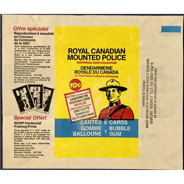 1973 O-PEE-CHEE RCMP WRAPPER
