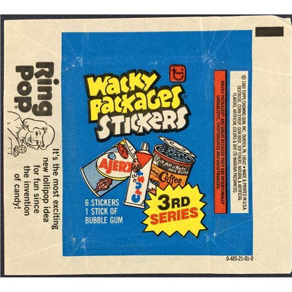 1979 TOPPS WACKY PACKAGES 3rd SERIES WRAPPER