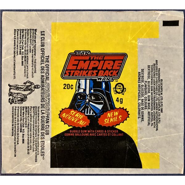 1980 O-PEE-CHEE STARS WARS EMPIRE STRIKES BACK 2nd SERIES WRAPPER