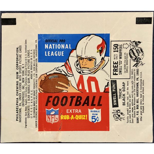 1967 PHILADELPHIA NFL FOOTBALL WRAPPER