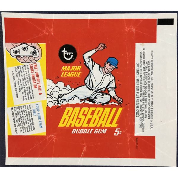1967 TOPPS BASEBALL WRAPPER