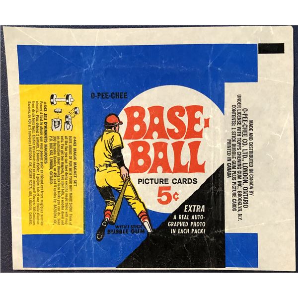 1969 TOPPS BASEBALL WRAPPER