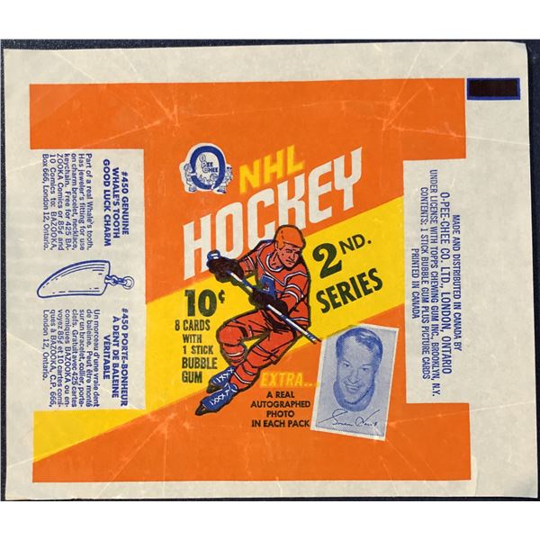 1970-71 O-PEE-CHEE NHL HOCKEY WRAPPER