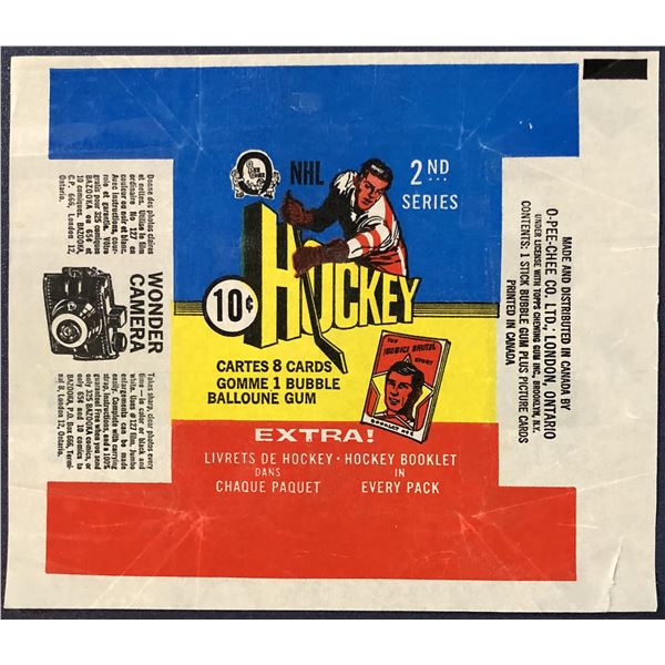 1971-72 O-PEE-CHEE NHL HOCKEY WRAPPER