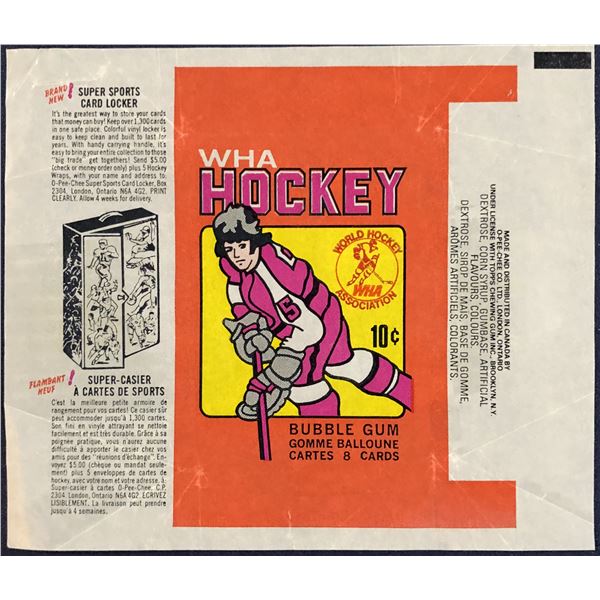 1975-76 O-PEE-CHEE WHA HOCKEY WRAPPER
