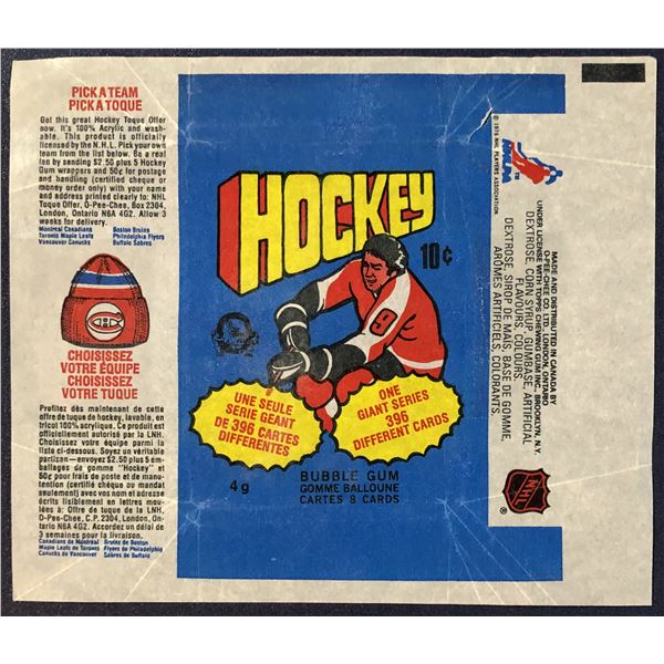 1976-77 O-PEE-CHEE NHL HOCKEY WRAPPER