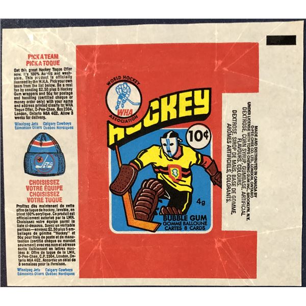 1976-77 O-PEE-CHEE WHA HOCKEY WRAPPER