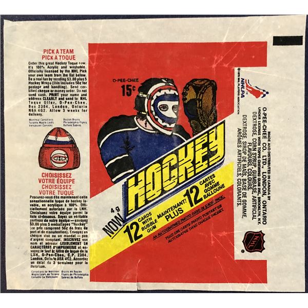 1977-78 O-PEE-CHEE NHL HOCKEY WRAPPER