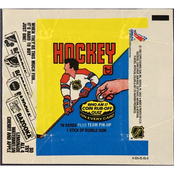 1980-81 TOPPS NHL HOCKEY WRAPPER