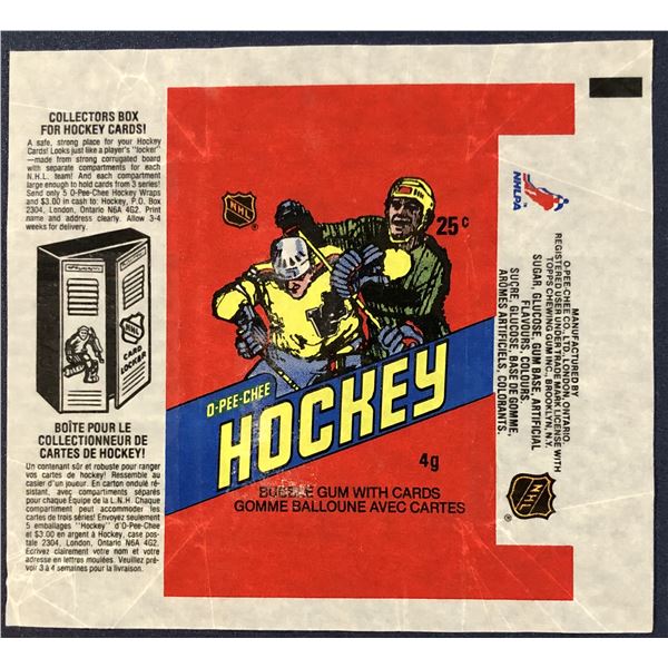 1981-82 O-PEE-CHEE NHL HOCKEY WRAPPER
