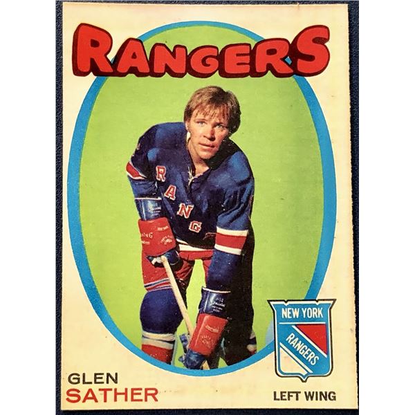 1971-72 O-PEE-CHEE GLEN SATHER (HOF)