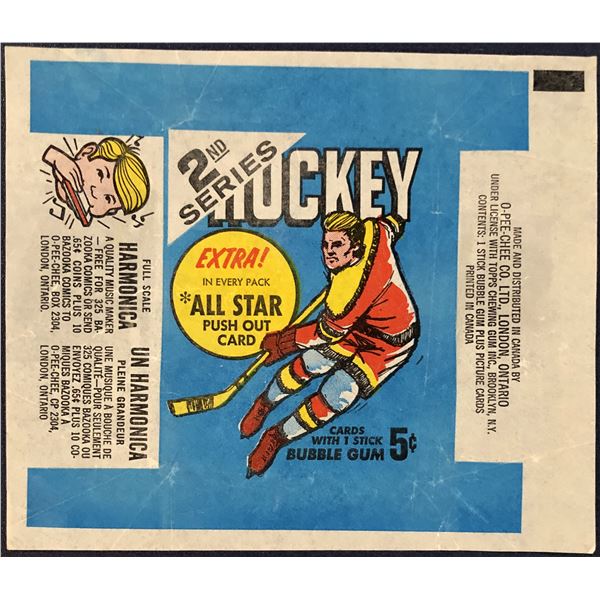 1968-69 O-PEE-CHEE NHL HOCKEY 2nd SERIES WRAPPER